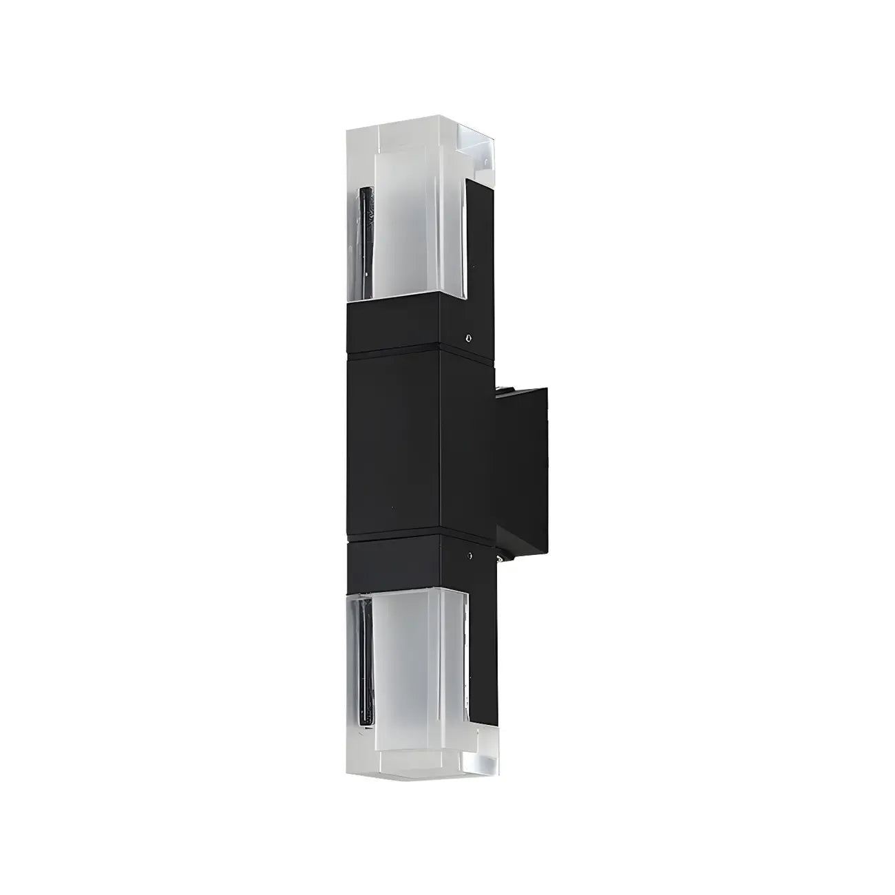 Traditional Rectangle Black Metal Up Down LED Outdoor Wall Light