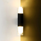 Traditional Rectangle Black Metal Up Down LED Outdoor Wall Light