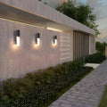 Traditional Rectangle Black Metal Up Down LED Outdoor Wall Light