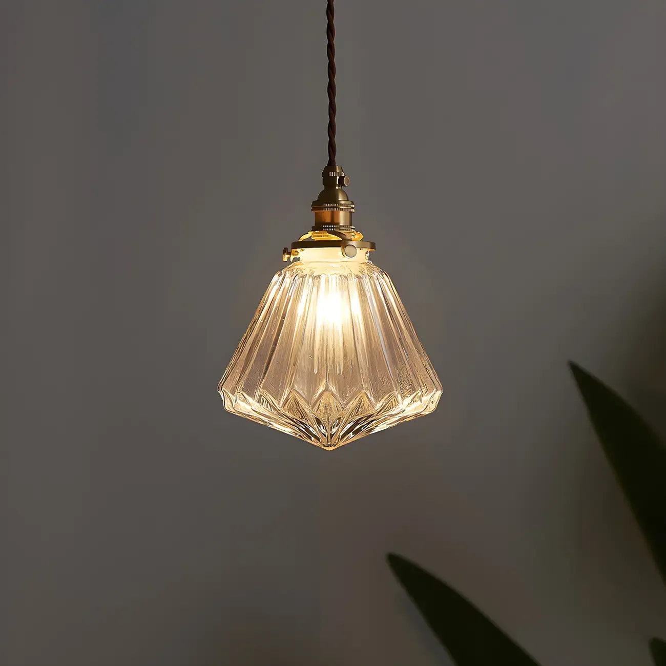 Industrial Clear Glass Pendant Light for Kitchen Island
