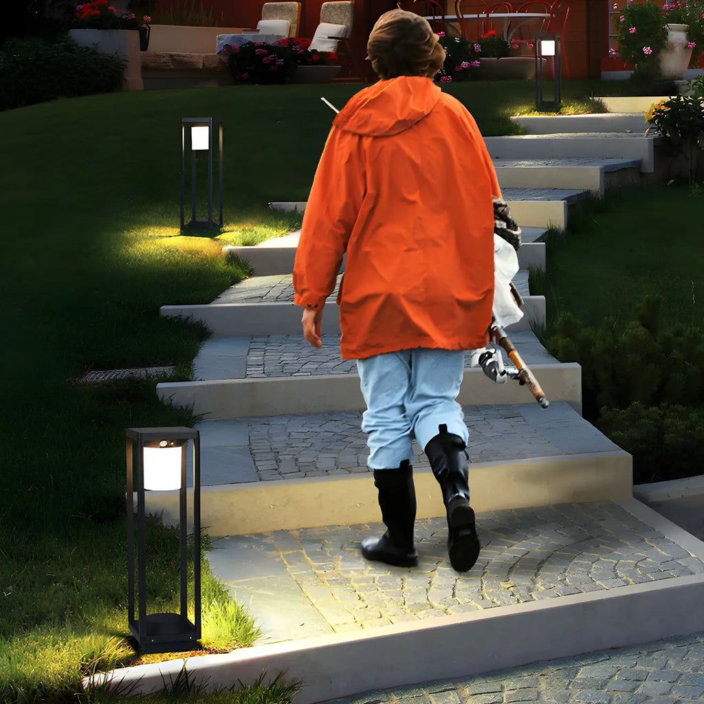 Contemporary Metal Black Open Landscape Lighting