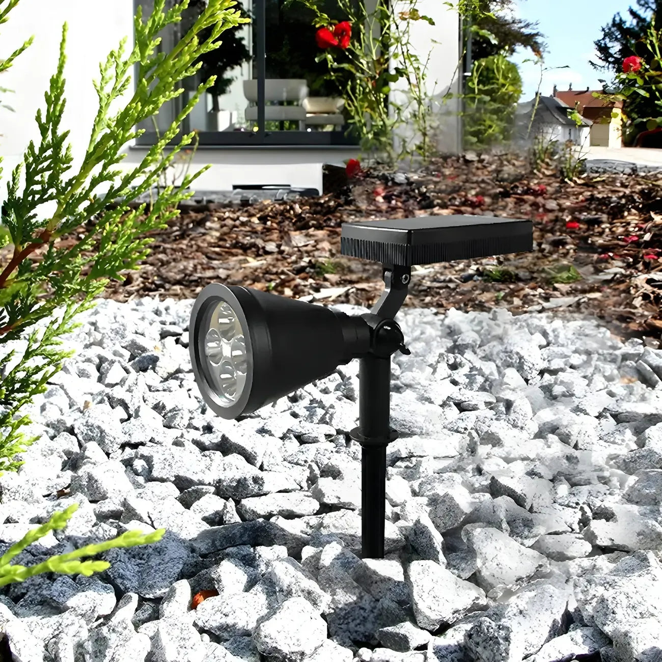 Modern Solar Sleek Cone Landscape Lighting