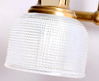 Glam Brass Vanity Lights with Prismatic Glass Shade for Bathroom