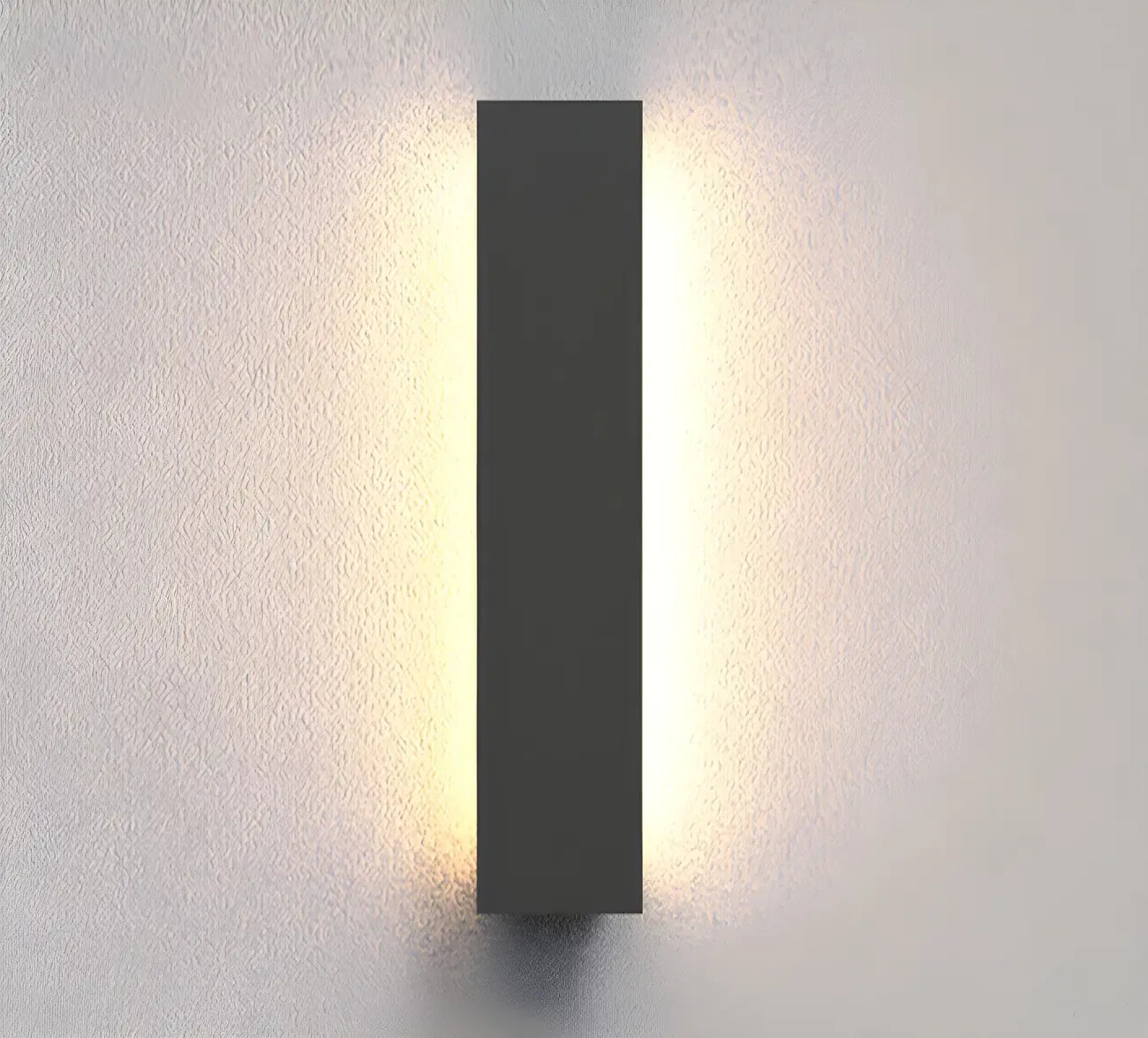 Modern Metal Black Linear Outdoor LED Wall Light Fixture