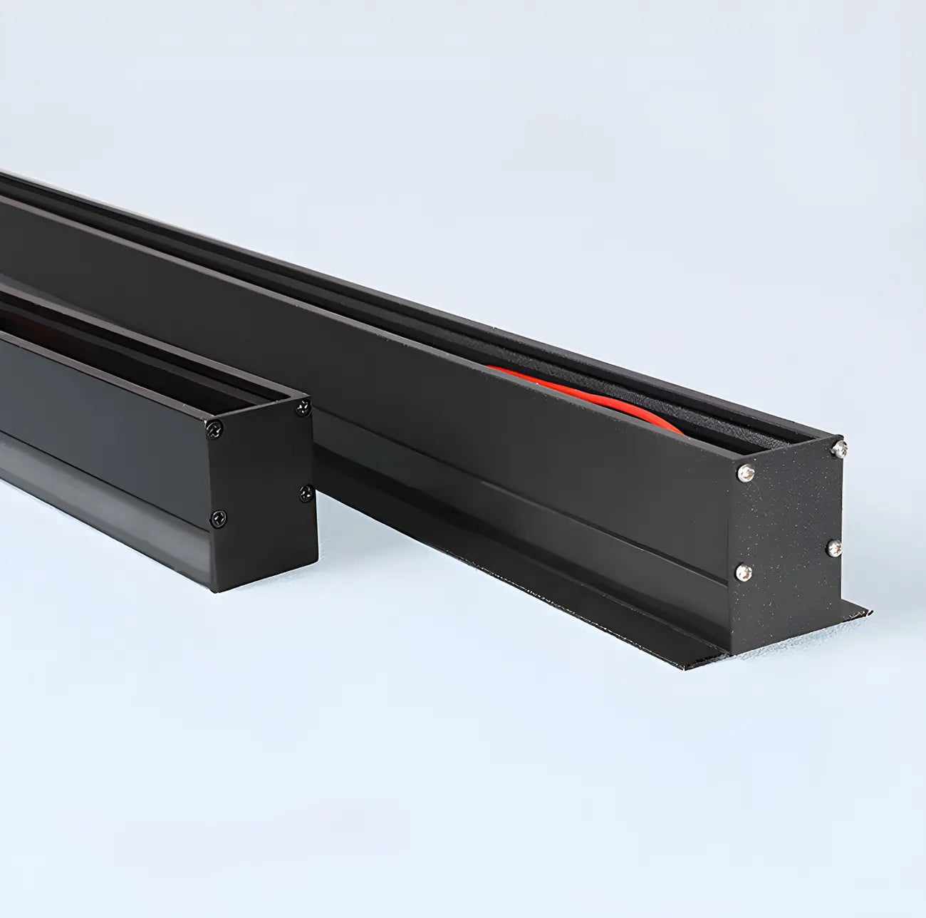 Modern Metal Black Linear Outdoor LED Wall Light Fixture