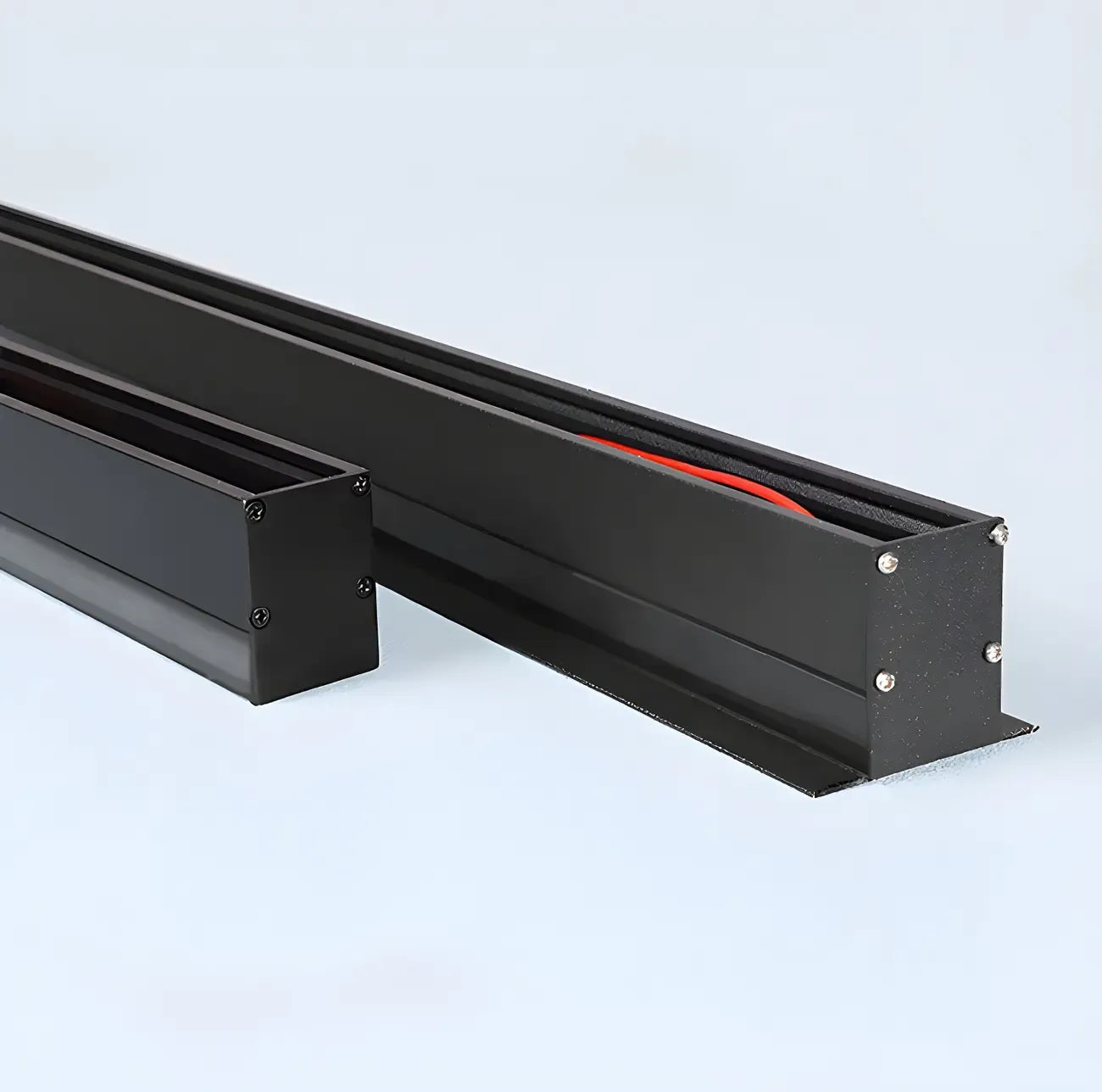 Modern Metal Black Linear Outdoor LED Wall Light Fixture