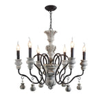 Black Classical Metal Crystal Chandelier Vintage Design