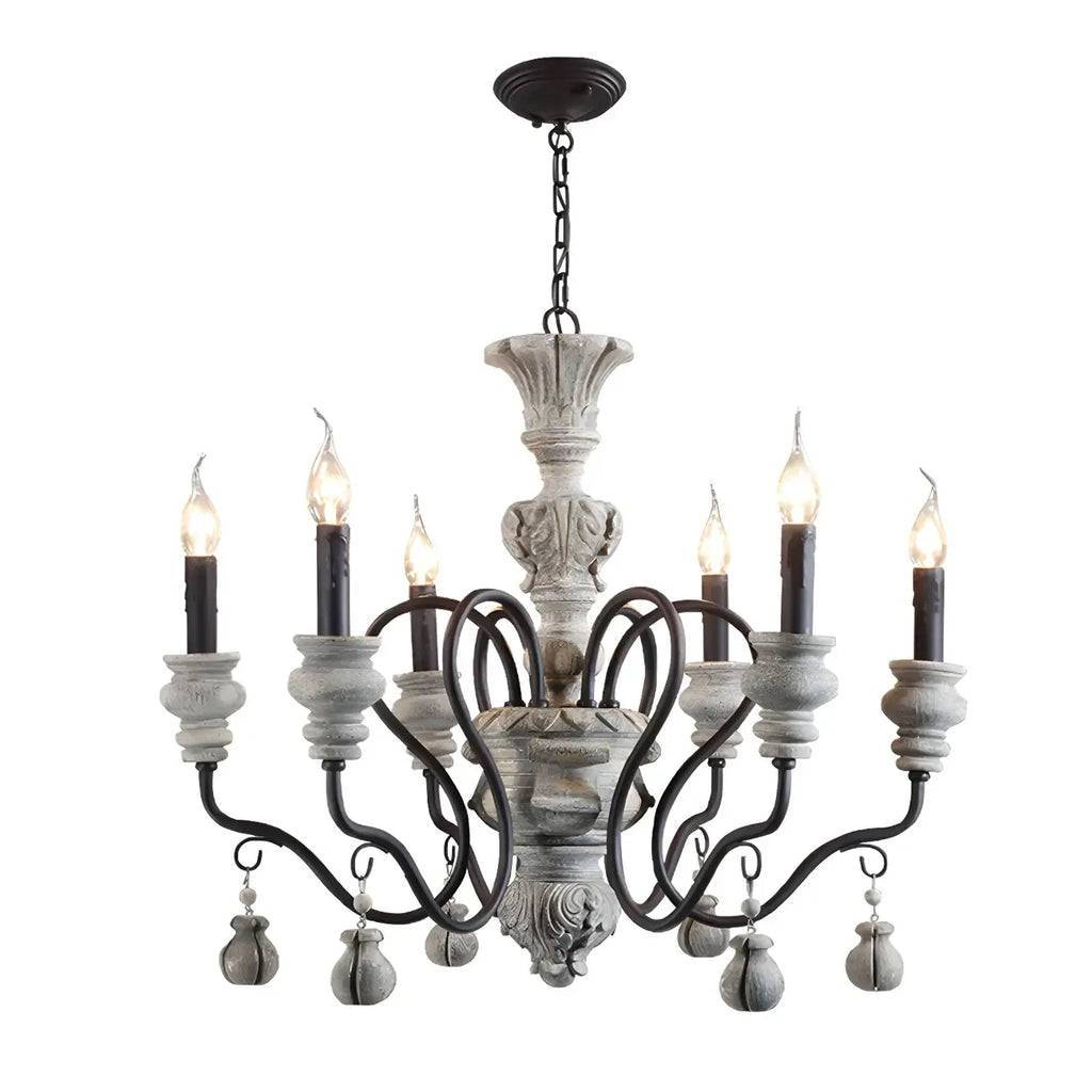Black Classical Metal Crystal Chandelier Vintage Design
