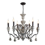 Black Classical Metal Crystal Chandelier Vintage Design
