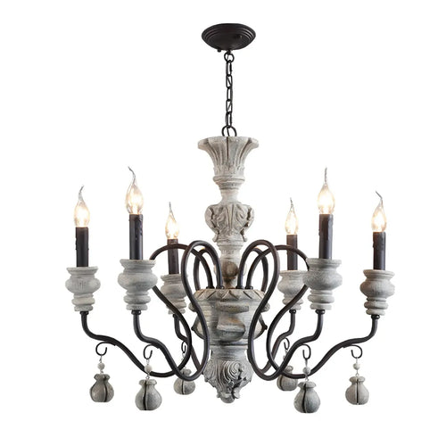 Black Classical Metal Crystal Chandelier Vintage Design