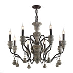 Black Classical Metal Crystal Chandelier Vintage Design