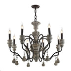 Black Classical Metal Crystal Chandelier Vintage Design