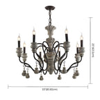 Black Classical Metal Crystal Chandelier Vintage Design