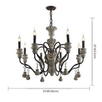 Black Classical Metal Crystal Chandelier Vintage Design