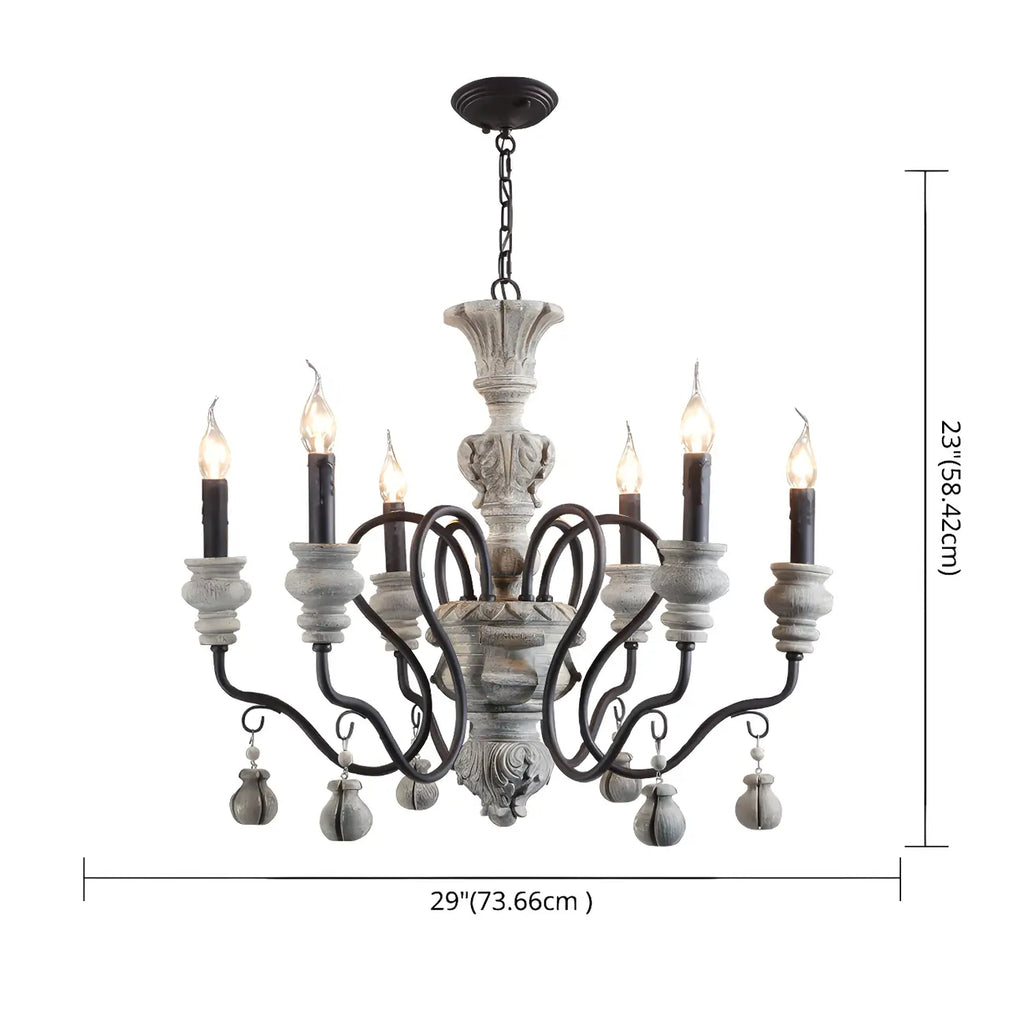 Black Classical Metal Crystal Chandelier Vintage Design