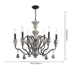Black Classical Metal Crystal Chandelier Vintage Design