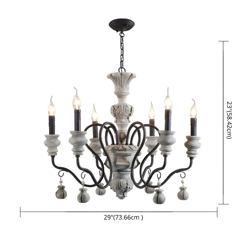 Black Classical Metal Crystal Chandelier Vintage Design