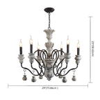 Black Classical Metal Crystal Chandelier Vintage Design