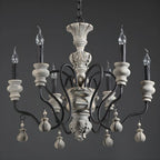 Black Classical Metal Crystal Chandelier Vintage Design