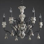 Black Classical Metal Crystal Chandelier Vintage Design