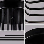 Black Modern Glass Linear Chandelier Light