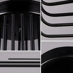 Black Modern Glass Linear Chandelier Light