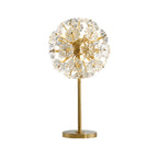 Modern Luxury Gold Flower Shape Crystal Table Lamp