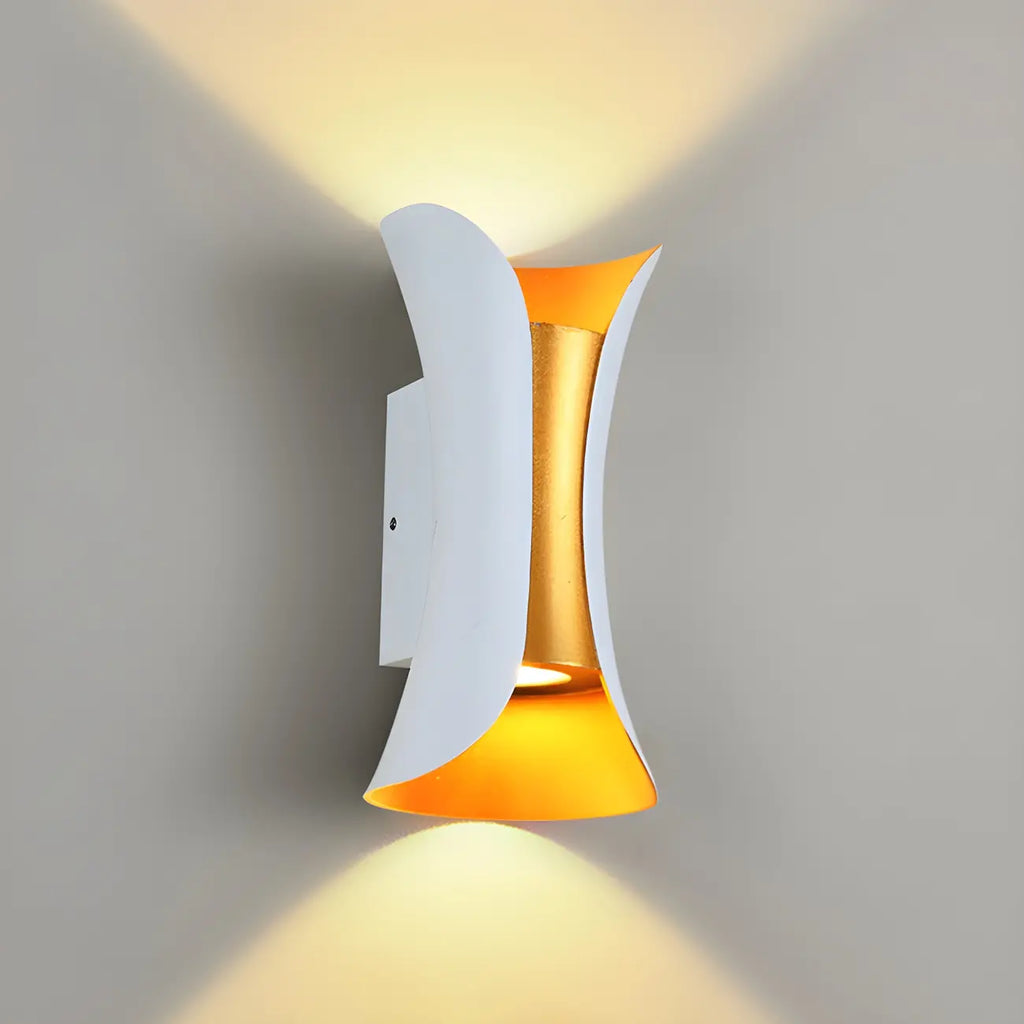 Modern Hourglass Metal LED Outdoor Wall Light
