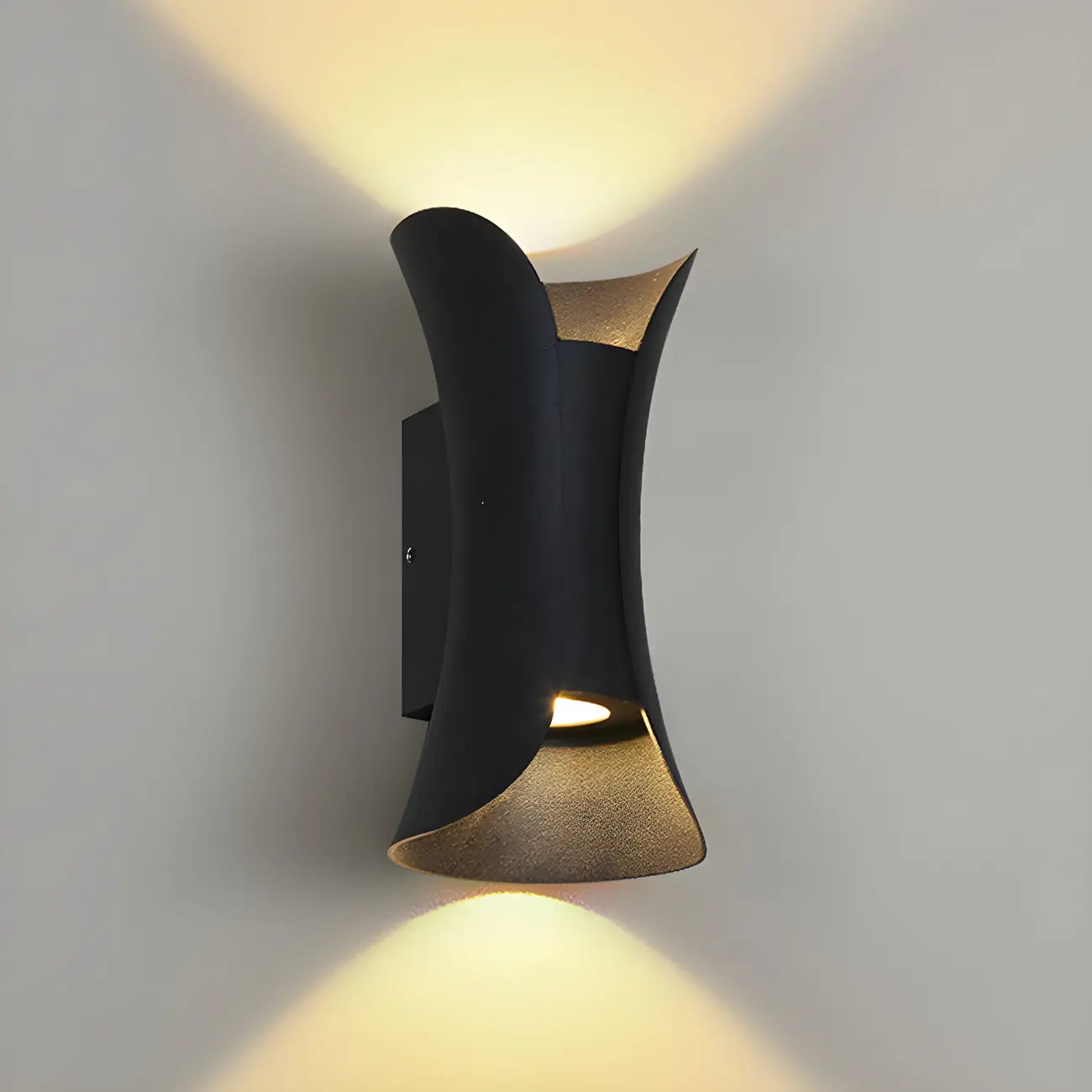 Modern Hourglass Metal LED Outdoor Wall Light
