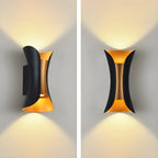 Modern Hourglass Metal LED Outdoor Wall Light
