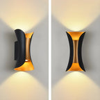 Modern Hourglass Metal LED Outdoor Wall Light