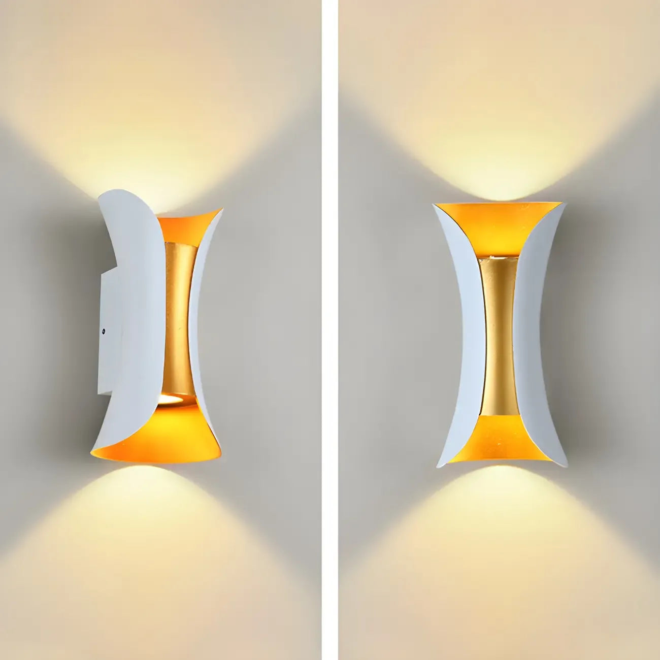 Modern Hourglass Metal LED Outdoor Wall Light