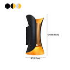 Modern Hourglass Metal LED Outdoor Wall Light