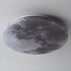Modern Moon Design Dimmable LED Flush Mount Ceiling Light