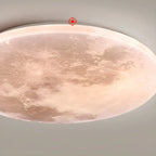 Modern Moon Design Dimmable LED Flush Mount Ceiling Light