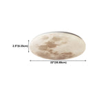Modern Moon Design Dimmable LED Flush Mount Ceiling Light