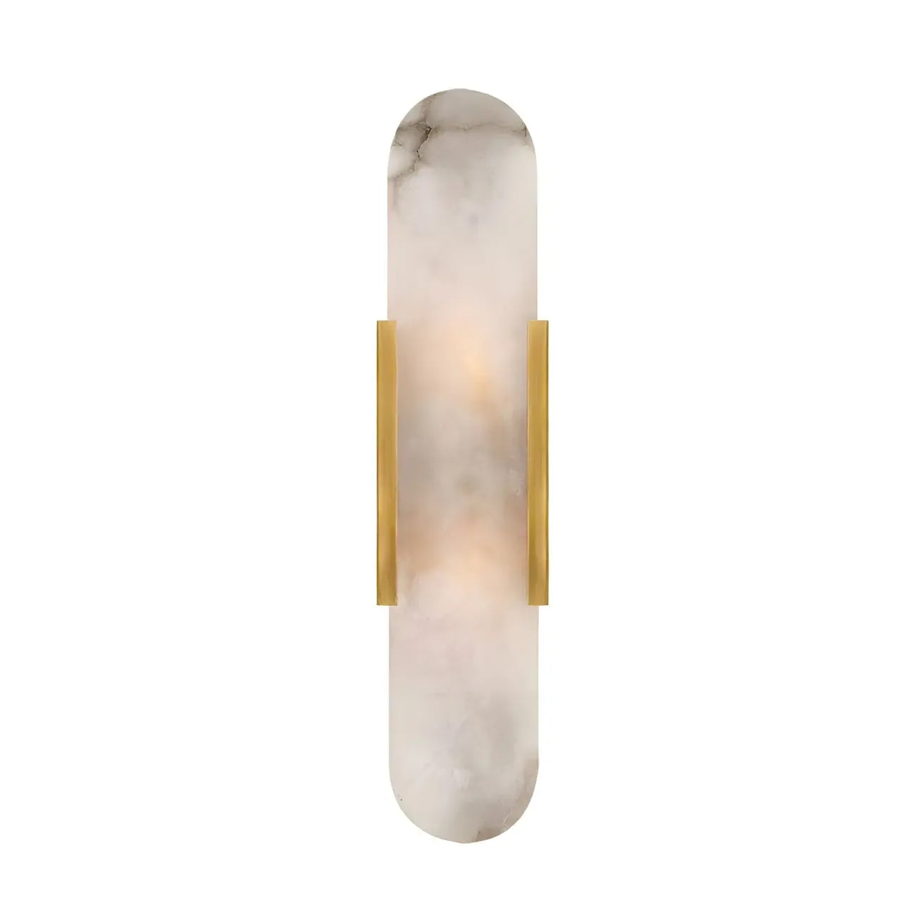 Decorative Alabaster Shade Glow 2-Light Oval Wall Sconce Light