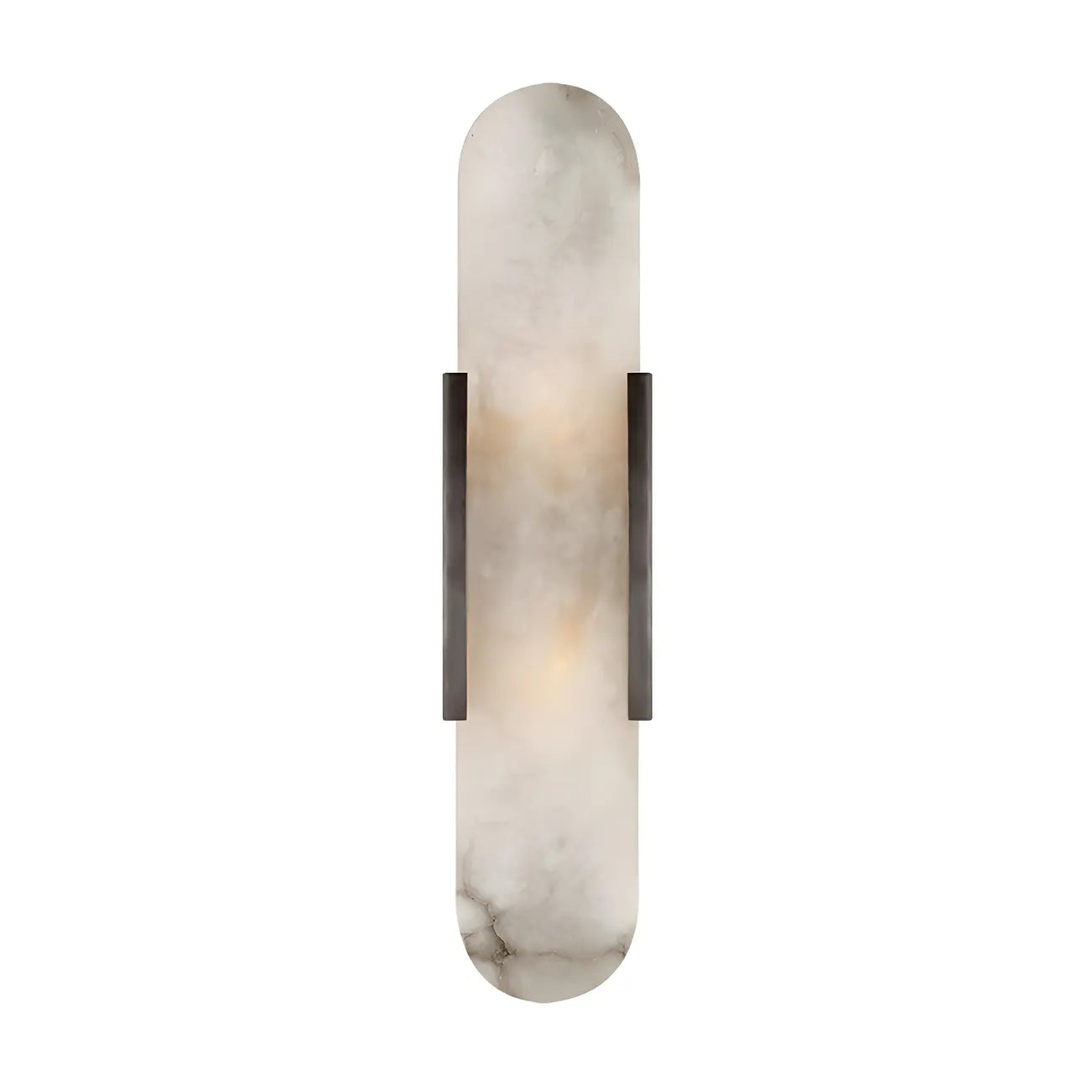 Decorative Alabaster Shade Glow 2-Light Oval Wall Sconce Light