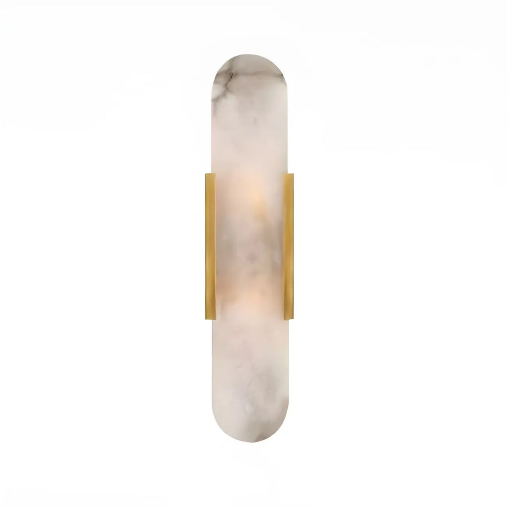 Decorative Alabaster Shade Glow 2-Light Oval Wall Sconce Light
