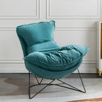 Modern Fabric Accent Chair with Pillow Back