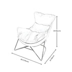 Modern Fabric Accent Chair with Pillow Back