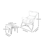 Modern Fabric Accent Chair with Pillow Back