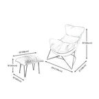 Modern Fabric Accent Chair with Pillow Back