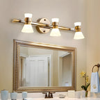 Modern Gold Cone Shade Bathroom Vanity Light LED Fixture