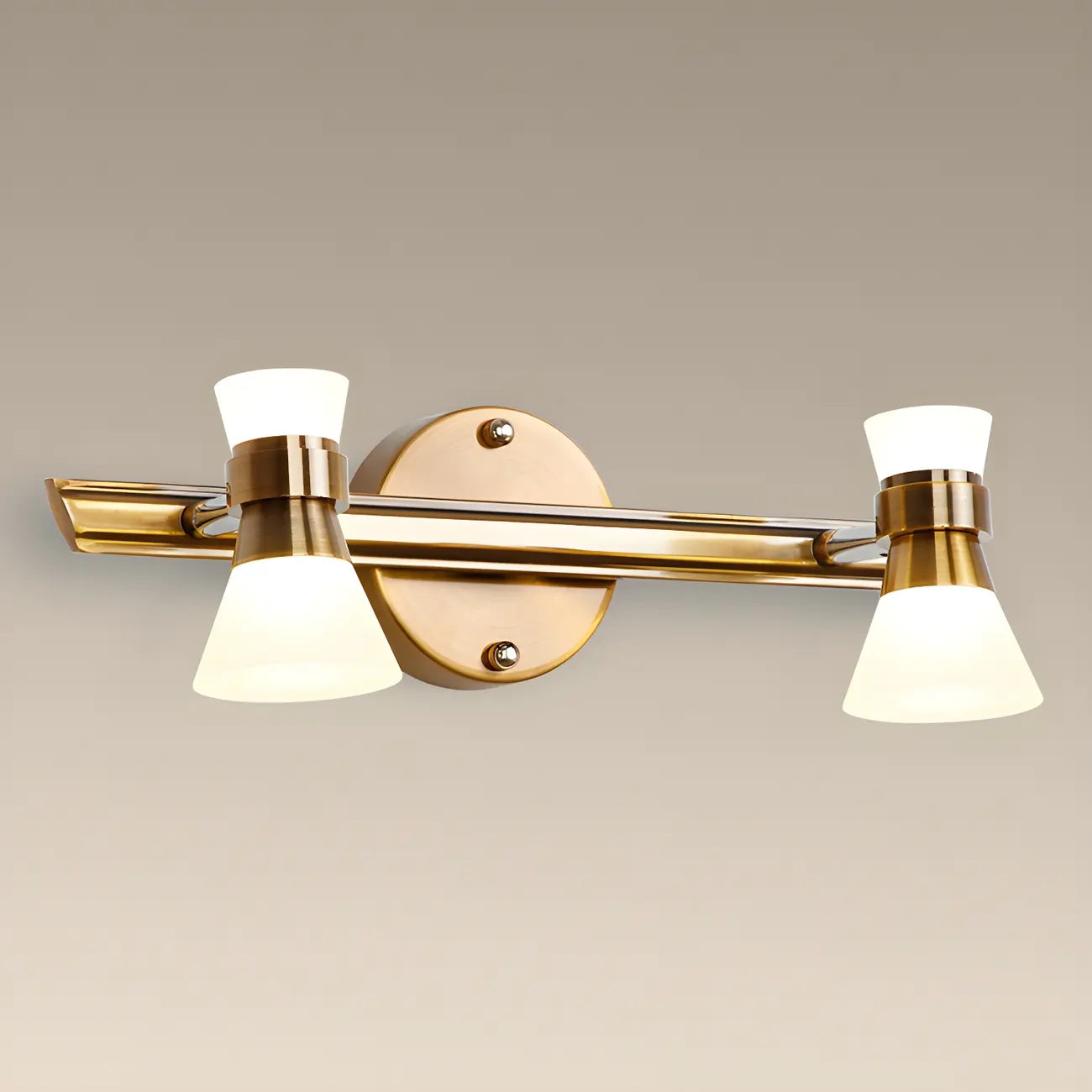 Modern Gold Cone Shade Bathroom Vanity Light LED Fixture