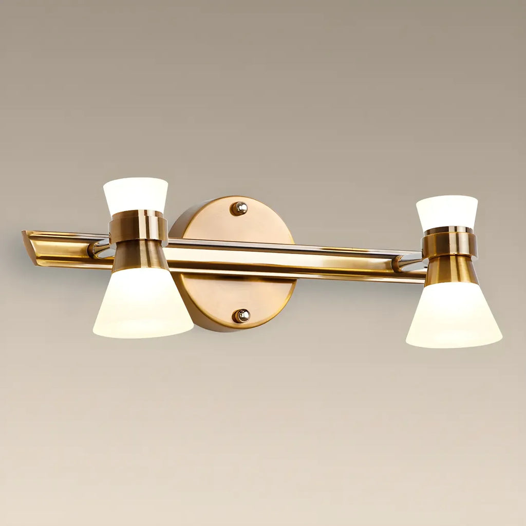 Modern Gold Cone Shade Bathroom Vanity Light LED Fixture