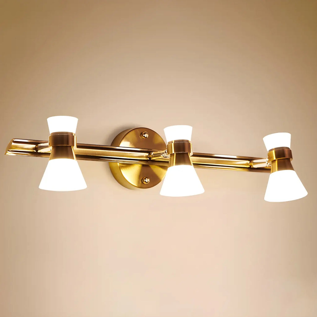 Modern Gold Cone Shade Bathroom Vanity Light LED Fixture