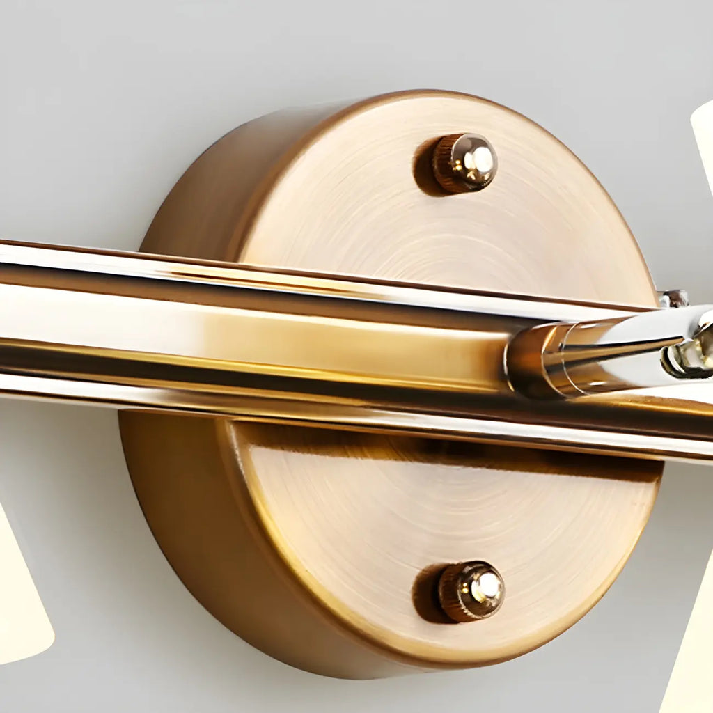 Modern Gold Cone Shade Bathroom Vanity Light LED Fixture