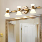 Modern Gold Cone Shade Bathroom Vanity Light LED Fixture