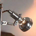 Modern Silver Swing Arm Wall Light Plug In LED for Bedroom